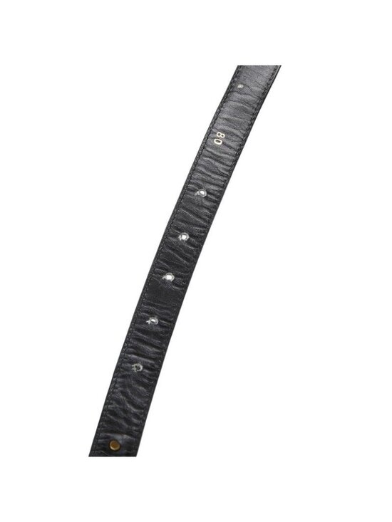 Celine Seri Nu Carriage Belt 80 Black Gold Leather s main image 9